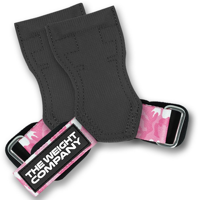 더웨이트컴퍼니 헬스 스트랩 장갑 거미 GUMMY 그립, 핑크카모, 1세트