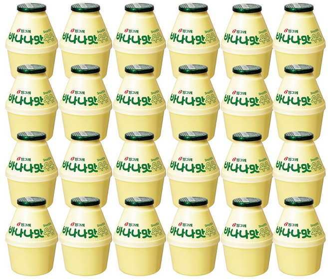 빙그레 바나나맛 우유, 24개, 240ml