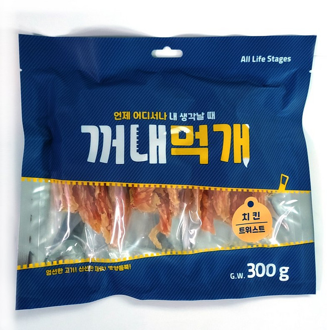 꺼내먹개 닭고기 오리 육포 간식, 1개, 150g, 1.치킨 트위스트