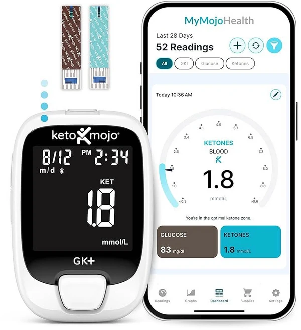 카테터 벨트 홀더 케토모조 GK+ 블루투스 혈당 케톤 검사 키트 + 케토시스 관리 위 무료 앱. 혈액 스트립 20개(각 10개) 미터기 랜셋 20개 랜싱 장치 대조 솔루션, 1개 - 쿠팡