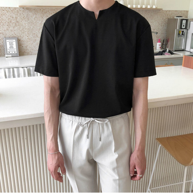 휠렉스 남성 패션 빈티지 슬림핏 반팔 티셔츠 Y1500