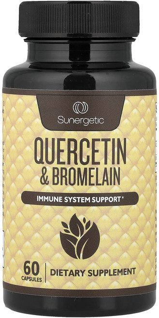 (2병)몸속염증제거 여드름영양제 비염에좋은영양제 퀘르세틴브로멜라인 퀘르세톨 브로멜라민 1200mg 60캡슐, 60정, 2개