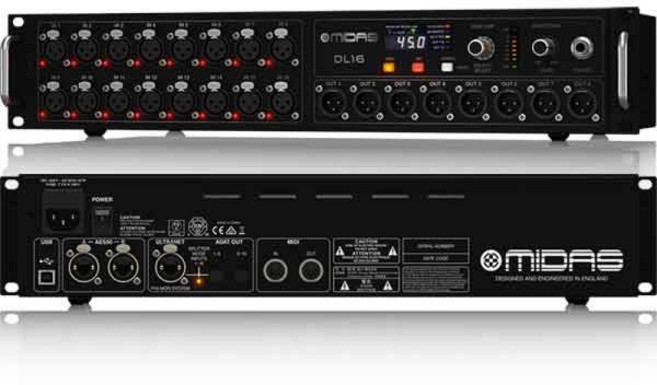 사운드 디지털 오디오 Midas DL16 스네이크 박스 전문 8 라이브 입력 스테이지 쇼 16 출력 시스템용 믹서