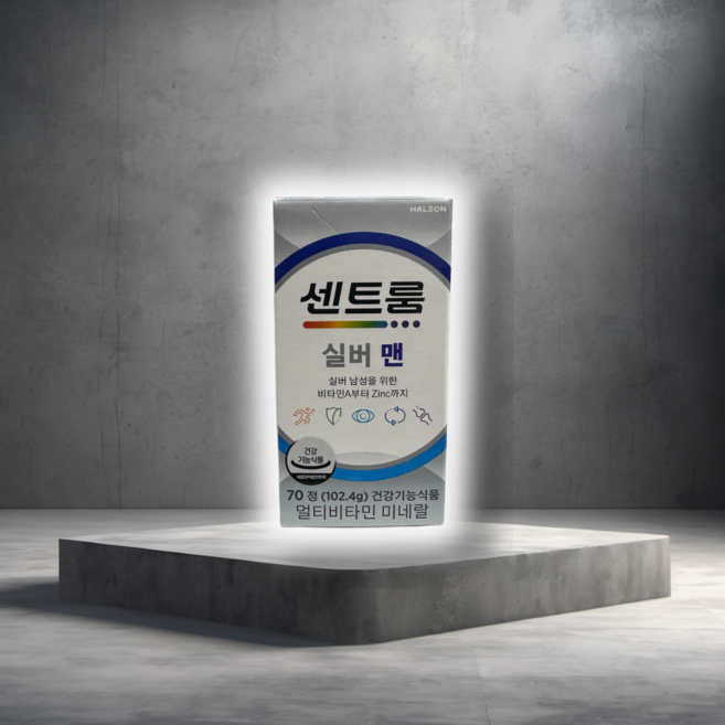 종합비타민 센트룸 실버 포 맨 멀티 미네랄 70정 종합 영양제 남성, 1개