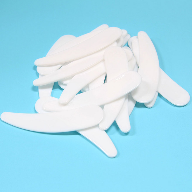 에이프릴 화장품 미니 스파출러 화장품 스푼, 25개, 화이트