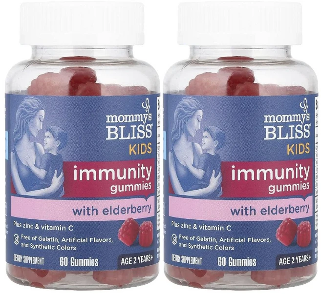 어린이 키즈 유아 마미스블리스 엘더베리 앨더베리 Elderberry 젤리 구미 60개 2병, 60정 - 쿠팡