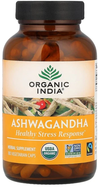 오가닉인디아 아슈와간다 베지 캡슐 180정, 1개 - 쿠팡