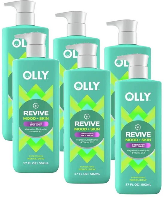 올리 리바이브 무드 스킨 마그네슘 전해질 비타민B12 함유 바디워시 OLLY Revive Mood+skin Bodywash, 6개, 502ml - 쿠팡