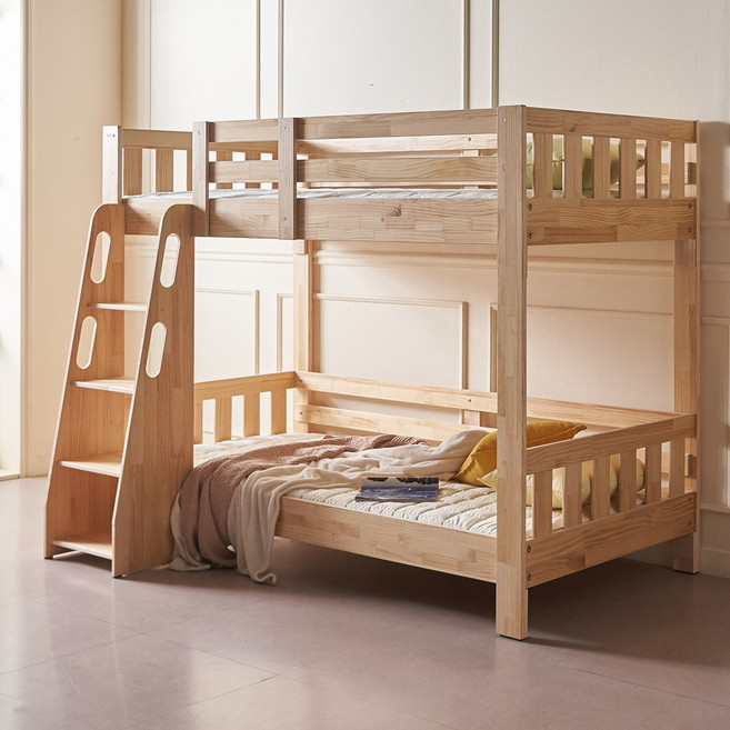 [에보니아] 플로 원목 이층침대 2층침대 싱글/슈퍼싱글, S_메모리폼7T매트포함