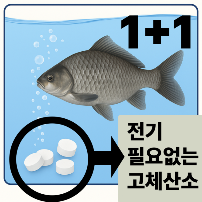 케이엔알 고체산소 산소발생 기포기 낚시 해루질 20개, 흰색, 1세트, 고체산소 기포기 1+1