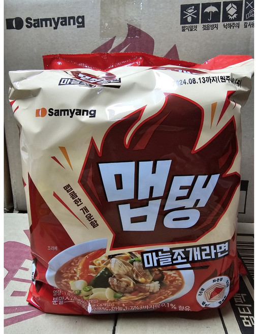 맵탱 마늘조개라면 110g, 4개