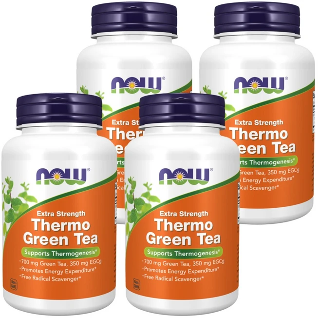 [4세트] 나우푸드 써모 그린티 엑스트라 스트렝스 90 베지캡슐 녹차 잎 추출물 EGCG, 90정, 4통 - 쿠팡