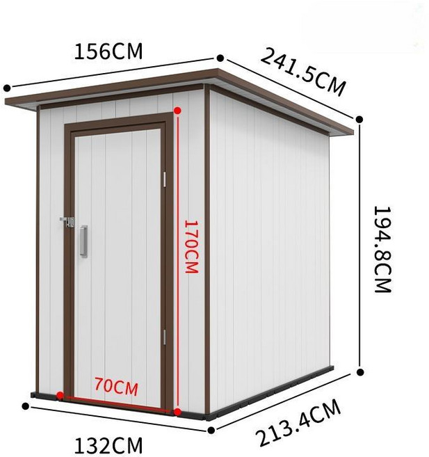 야외 농막 조립식창고 농기구보관함 정원 간이 농가 수납함 옥상 마당 수납 이동식 소형 창고, 대형(플라스틱 바닥 포함)