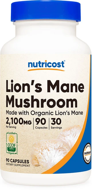 뉴트리코스트 노루궁뎅이버섯 2100mg 캡슐, 1개, 90정 - 쿠팡