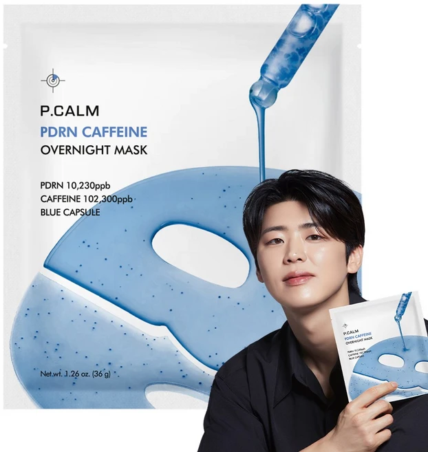 피캄 PDRN 카페인 히알루론산 오버나이트 겔마스크, 1개, 4개입 - 쿠팡