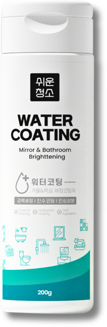 워터코팅 욕실 거울 물때제거 욕실 세정제 코팅제 김서림방지제, 1개, 200ml