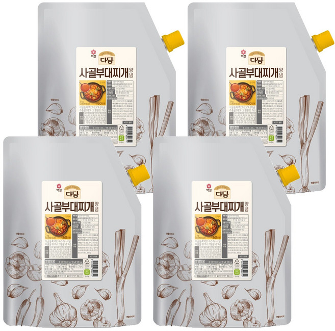 다담 사골부대찌개양념, 2kg, 4개