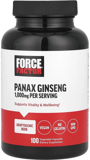 몸관리하세요 겨울입니다 Force Factor 인삼 1000mg 베지 캡슐 100정(캡슐 1정당 500mg) 특별관리진행, ForceFactor인삼1000mg베지캡슐100정캡슐1, 1, 100정 - 쿠팡