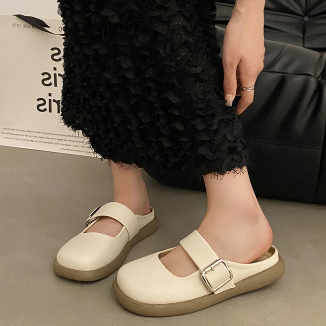 바바이인 발편한 심플 통기성 여성 뮬 샌들