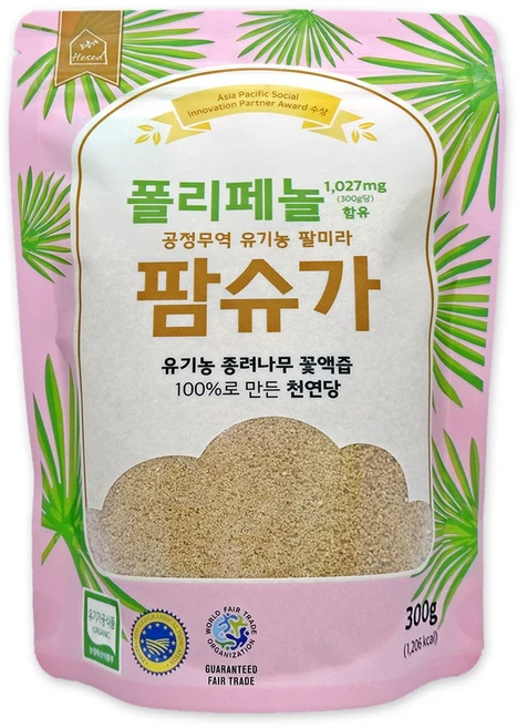 헤세드 유기농 팔미라 팜슈가, 300g, 1개 - 쿠팡