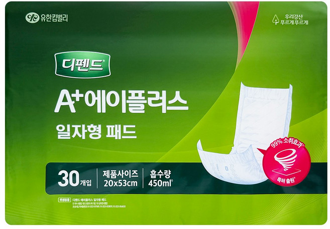 디펜드 속기저귀 일자형 180매 / 성인용기저귀, 30개입, 6개