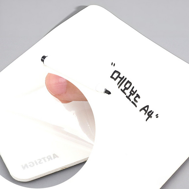 붙이는 화이트보드 2개 A4 자석보드 미니칠판, 검정 2개