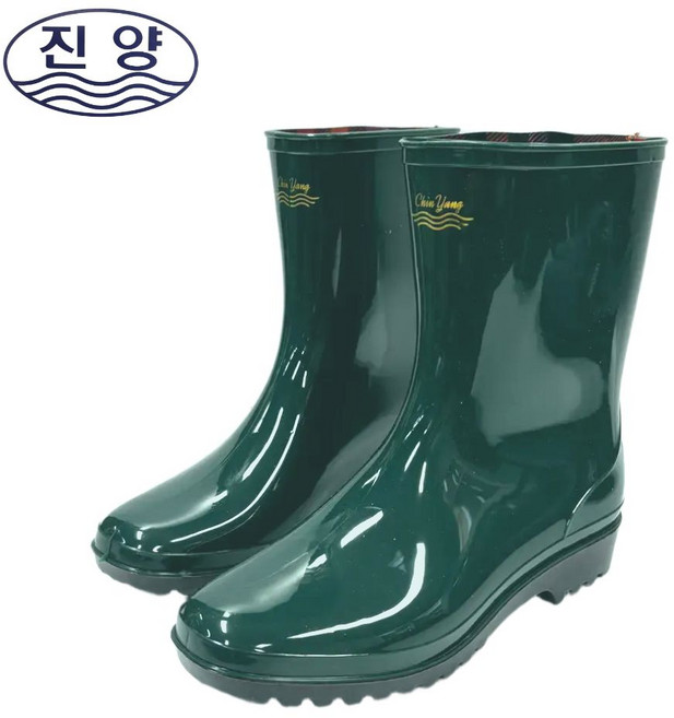 진양 칼라 여자 반장화 작업장화 여성장화 레인부츠 미끄럼방지 무지장화