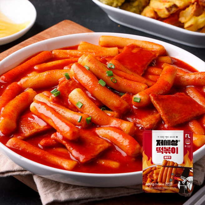 [저세상푸드] 떡볶이 (매운맛) 480g x 2팩, 2개