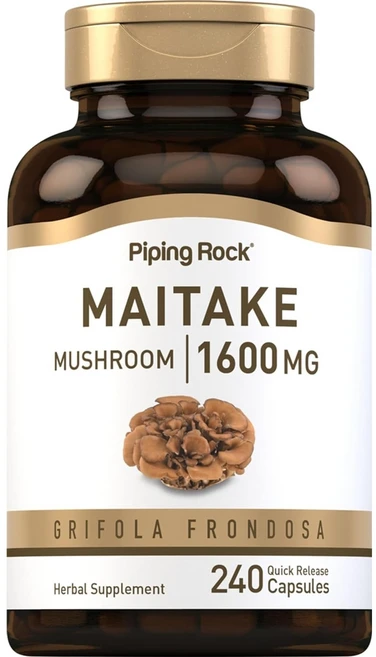 잎새 마이타케 버섯 4배 추출 1600mg 고함량 240캡슐 4개월 미국산 Maitake, 잎새버섯  1600mg  240캡슐, 1개, 240정 - 쿠팡