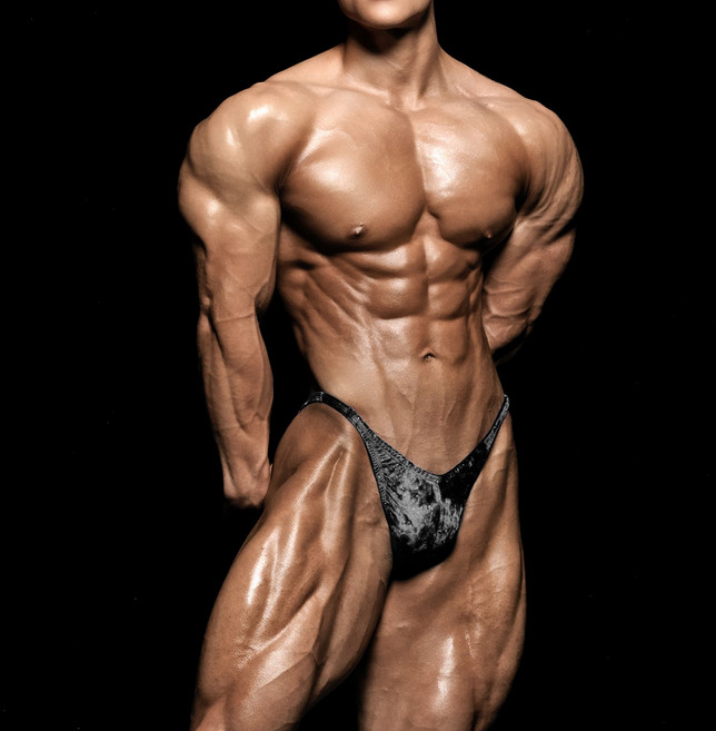 보디빌딩트렁크 [POSINGWEAR] IFBB PRO POSING TRUNKS BLACK VELVET