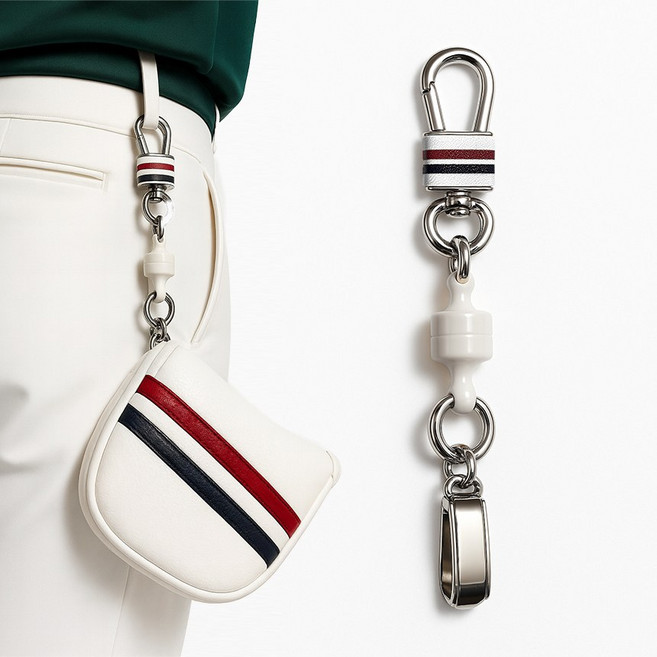 크로드 자석 퍼터키퍼 퍼터커버 홀더 프리미엄 가죽, 클래식화이트