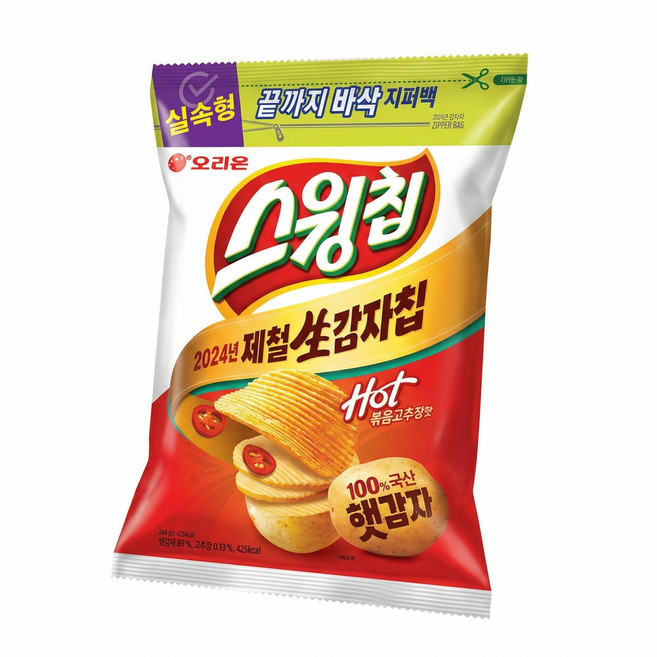 오리온 스윙칩 볶음고추장 지퍼백_244g X 4개, 244g