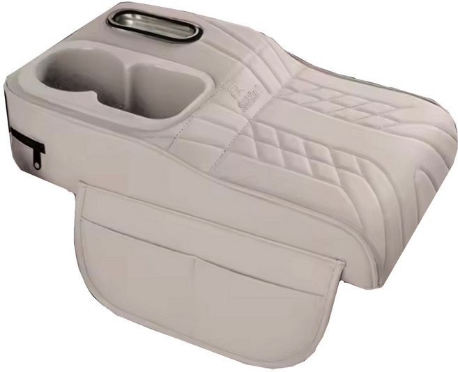 셀렉트템 차량용 콘솔 쿠션 팔걸이 수납함 컵홀더, 1개, 그레이