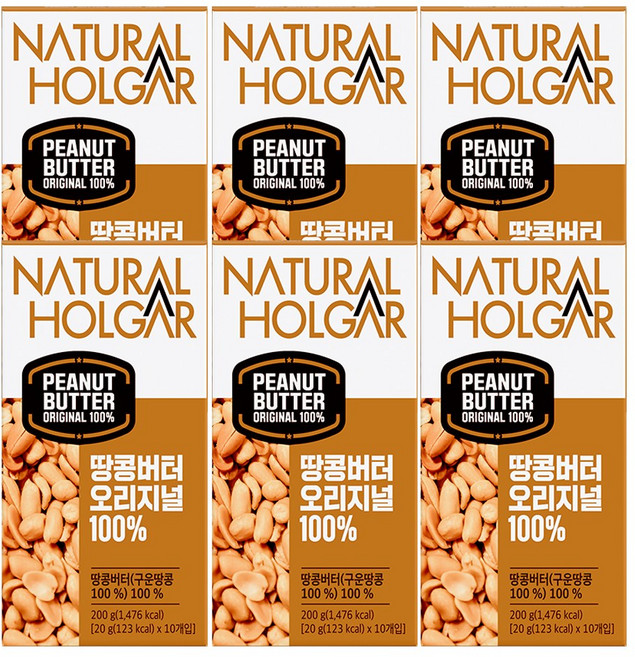 네츄럴올가 무첨가 무가당 땅콩버터 오리지널 100% 짜먹는 스틱, 60개, 20g