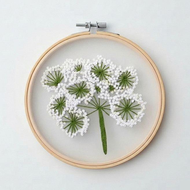 프랑스자수 패키지 DIY키트 플라워 취미, C, 1개