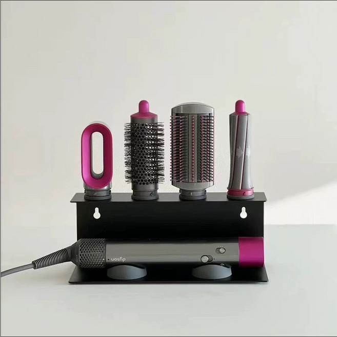 다이슨 에어랩 거치대 스탠드 4구 7구 본체 브러쉬 캡 정리대 정품 호환 인테리어 받침대, 1개, 블랙 4구