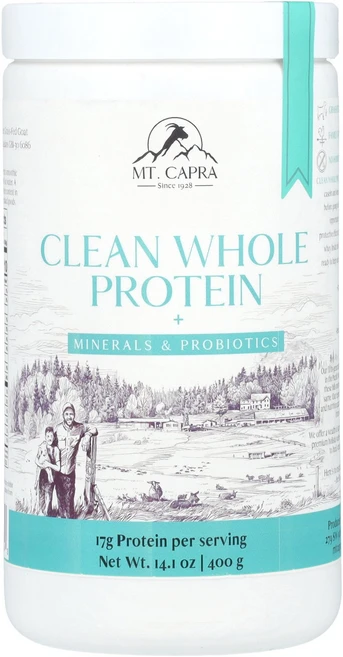 Mt. Capra Clean Whole Protein + Minerals & Probiotics 14.1 oz 400 g, Mt. Capra, Clean Whole Protein, 1개, 400g - 쿠팡