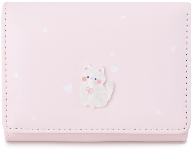 新款原創亞克力可愛少女小貓錢包批發 ins百搭高級感女款短款錢夾