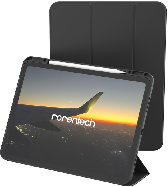 로랜텍 실코 애플펜슬 스마트 풀커버 아이패드 케이스, 블랙, 1개