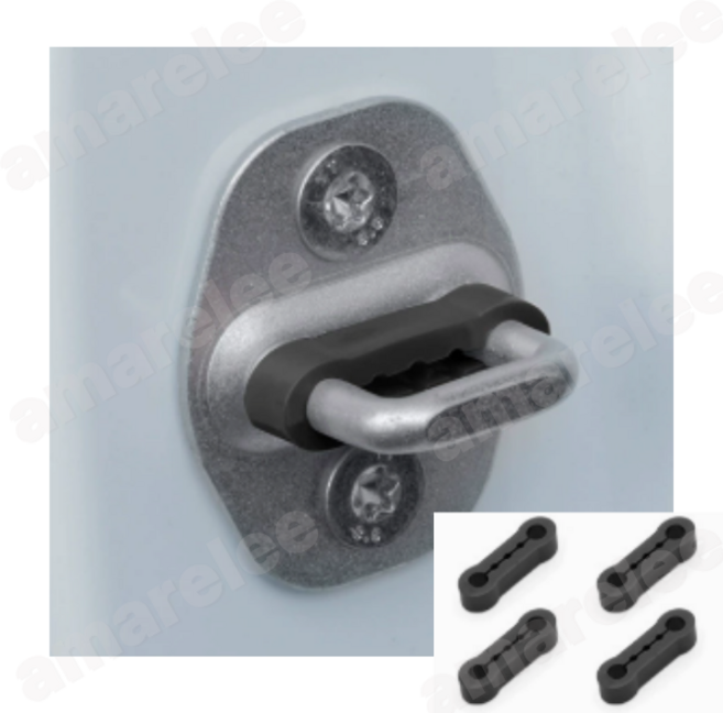 amarelee 충격흡수 자동차 도어 잠금 버퍼 댐퍼 소음방지 실리콘 쿠션 4p 세트, 블랙, 4개