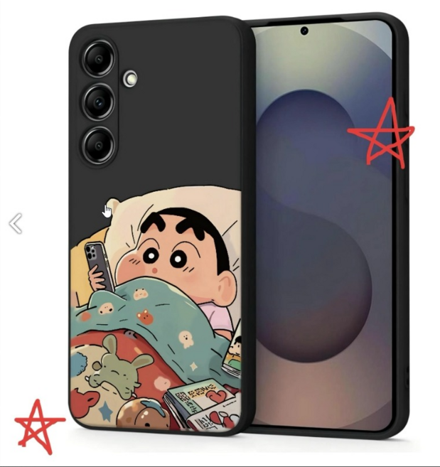 짱구 폰만 보는 귀여운 갤럭시 폰케이스