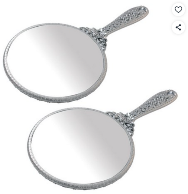 칠성산업 GS공주경원형 손거울 대형, SILVER, 2개