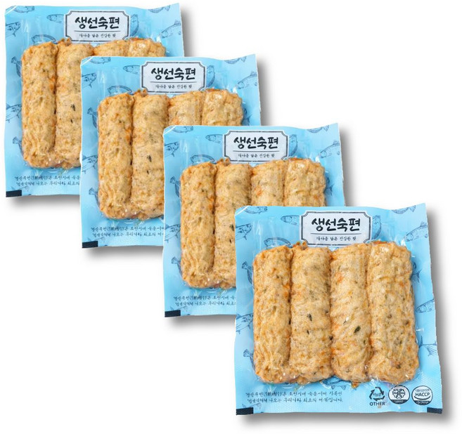 부산 깡통시장 말이어묵 생선숙편 땡초 말이어묵, 200g, 4개