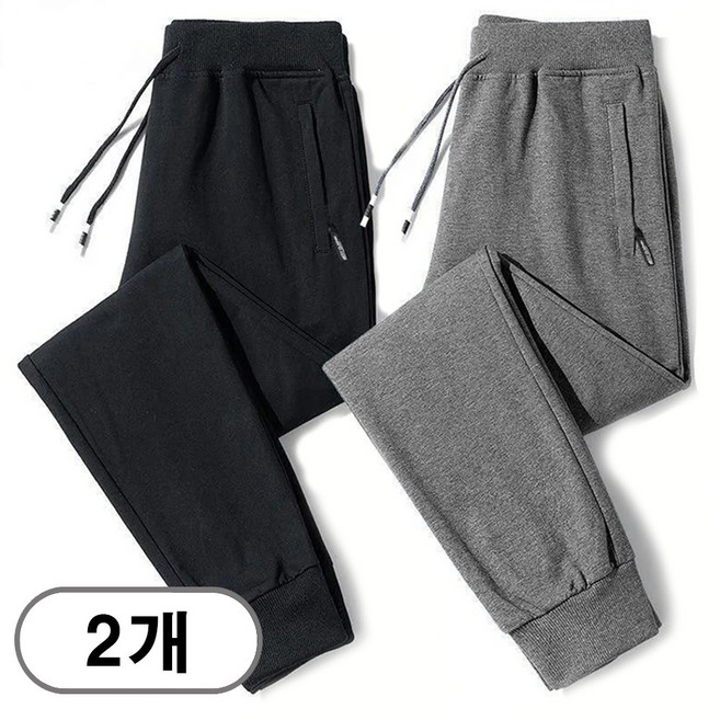 차쿠 1+1(2세트) 남녀공용 4계절 겨울 기모바지 트레이닝 바지 스판바지 추리닝바지 슬랙스 팬츠 작업복바지 중년 빅사이즈 (4계절 겨울 기모)