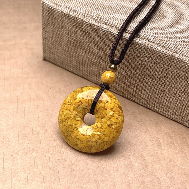 오지끄 O.JIK 웅황주사 복 행운부적 불교용품 삼재 재물 운 목걸이