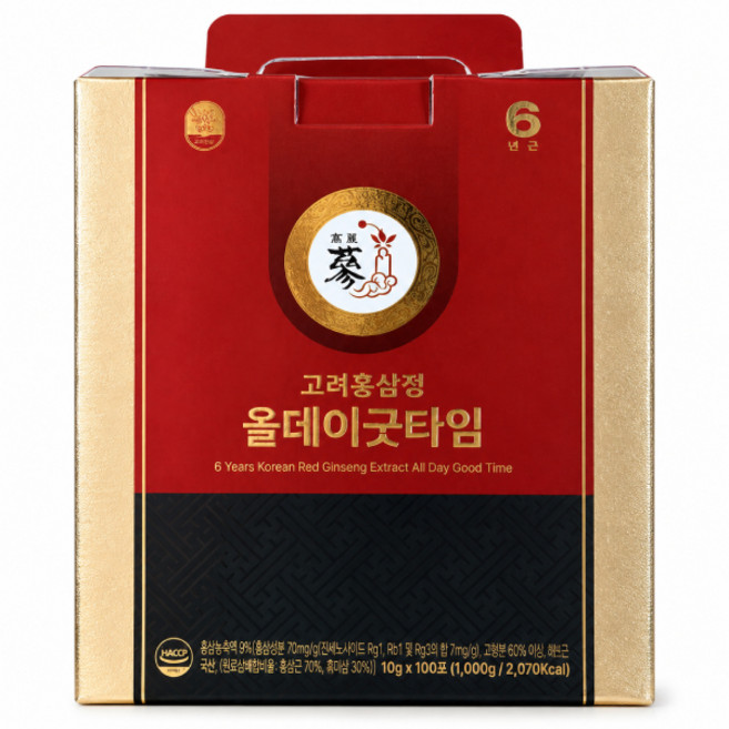 풍년보감 6년근 고려홍삼정 올데이굿타임 스틱 100p, 100회분, 1kg, 2개