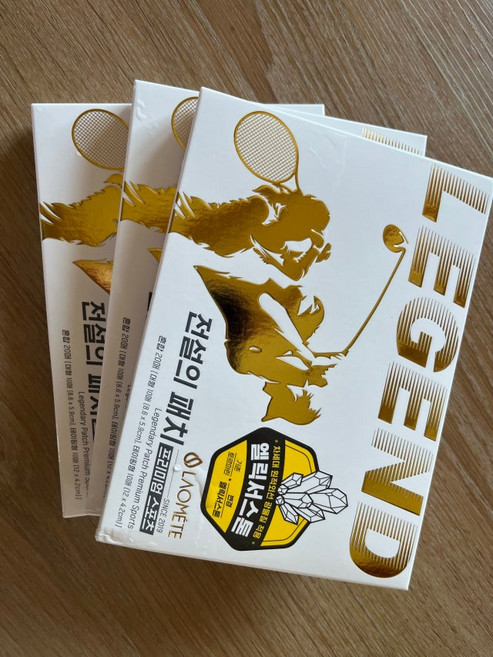 라오메뜨 전설의패치 프리미엄 스포츠 20매 테이핑 대형 혼합 무릎 발목 손목 손가락 종아리 팔꿈치 엘보 골프 테니스 배드민턴 런닝 축구 헬스 등산 근육 테이프, 프리미엄 스포츠 3개 (총 60매)