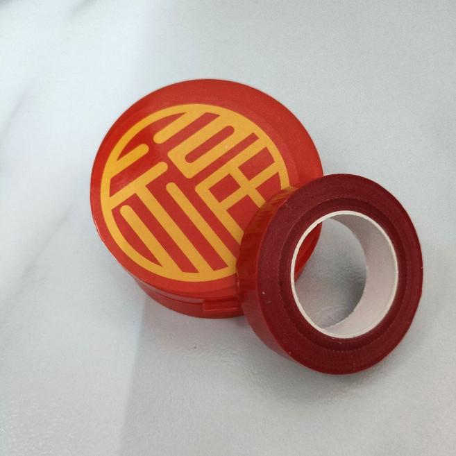 春聯專用雙面膠帶 盒裝 高黏度 手撕無痕, 1個, 春聯專用膠帶寬1.5cm*長10m(附盒