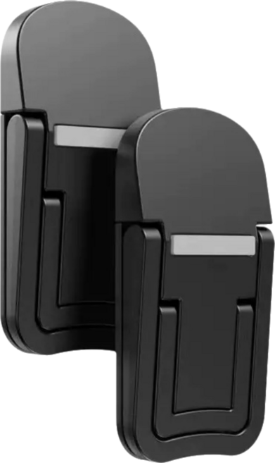 블루미르 2단계각도조절 3M부착식 클립 노트북 거치대 2개 1세트, 블랙(2개)