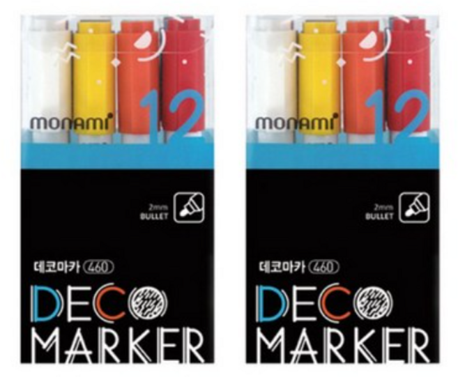 모나미 데코마카 460 B세트, 12색, 1세트